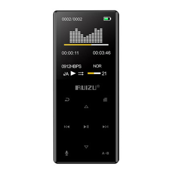 RUIZU MP3 player D29 με ηχείο, 1.8", 16GB, Bluetooth, ελληνικό μενού, μαύρο