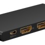 GOOBAY HDMI splitter 58481, 1-in σε 2-out, 4K/60Hz, μαύρο