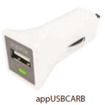 APPROX ΦΟΡΤΙΣΤΗΣ ΑΥΤΟΚΙΝΗΤΟΥ USB 5VDC/1A ΛΕΥΚΟ