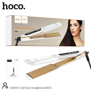 HOCO DAR51 COOL HAIR STRAIGHTENER, 80W, ΑΣΠΡΟ