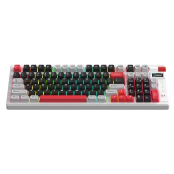 MONKA KG991W STORM ΑΣΥΡΜΑΤΟ ΜΗΧΑΝΙΚΟ ΠΛΗΚΤΡΟΛΟΓΙΟ, RGB, ΜΩΒ ΔΙΑΚΟΠΤΕΣ