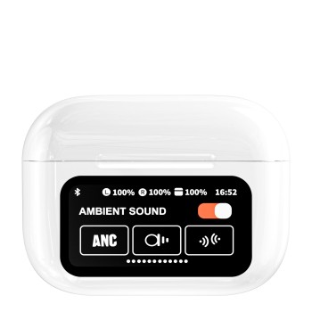 FIRO A9pro TWS BLUETOOTH EARPHONE ΜΕ ΟΘΟΝΗ, ANC, ΛΕΥΚΟ