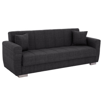 ΚΑΝΑΠΕΣ ΚΡΕΒΑΤΙ POLYA ΤΡΙΘΕΣΙΟΣ HM3240.03 ΓΚΡΙ 215x85x76Υ εκ.