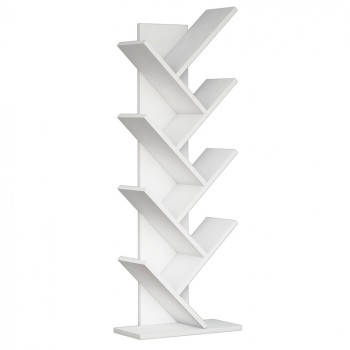 ΒΙΒΛΙΟΘΗΚΗ LIANA ΜΕΛΑΜΙΝΗΣ ΛΕΥΚΟ 46x22x128,5Yεκ.HM9028.13