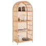 ΒΙΒΛΙΟΘΗΚΗ SIMOK HM9552 ΑΠΟ ΦΥΣΙΚΟ RATTAN ΣΕ ΦΥΣΙΚΟ ΧΡΩΜΑ 80x40x182Υεκ.