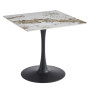 ΤΡΑΠΕΖΙ ΤΡΑΠΕΖΑΡΙΑΣ TETRAN HM18315.02 ΒΑΣΗ ΜΑΥΡΗ--SINTERED STONE PANDORA 80x80x73Υεκ