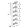 ΒΙΒΛΙΟΘΗΚΗ CLASSIKER HM9226.11 ΜΕΛΑΜΙΝΗΣ ΛΕΥΚH 48,5x22x160Υεκ. ΒΙΒΛΙΟΘΗΚΗ CLASSIKER HM9226.11 ΜΕΛΑΜΙΝΗΣ ΛΕΥΚH 48,5x22x160Υεκ.