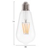 ΛΑΜΠΤΗΡΑΣ HM4188.01 LED FILAMENT 8W E27 DIMMABLE 2700K ΔΙΑΦΑΝΟΣ ΛΑΜΠΤΗΡΑΣ HM4188.01 LED FILAMENT 8W E27 DIMMABLE 2700K ΔΙΑΦΑΝΟΣ