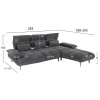 ΓΩΝΙΑΚΟΣ ΚΑΝΑΠΕΣ (ΔΕΞΙΑ) CONVERT HM3268.03R ΓΚΡΙ ΥΦΑΣΜΑ 283x188x100Υεκ. ΓΩΝΙΑΚΟΣ ΚΑΝΑΠΕΣ (ΔΕΞΙΑ) CONVERT HM3268.03R ΓΚΡΙ ΥΦΑΣΜΑ 283x188x100Υεκ.