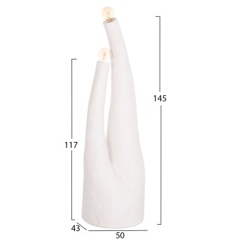 ΔΙΑΚΟΣΜΗΤΙΚΟ ΦΩΤΙΣΤΙΚΟ ΔΑΠΕΔΟΥ TUSKEN HM4702.02 FIBER CEMENT-ΛΕΥΚΟ 50x43x145Υεκ