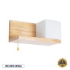 GloboStar® AMITY 01366 Μοντέρνο Επιτοίχιο Φωτιστικό Απλίκα Μονόφωτο 1 x E27 IP20 Μπεζ Ξύλο με Λευκό Γυαλί - Μ30 x Π14.5 x Υ15cm GloboStar® AMITY 01366 Μοντέρνο Επιτοίχιο Φωτιστικό Απλίκα Μονόφωτο 1 x E27 IP20 Μπεζ Ξύλο με Λευκό Γυαλί - Μ30 x Π14.5 x Υ15cm