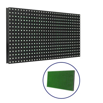 GLOBOSTAR® MODULCO 91101 Module Πλακίδιο Κυλιόμενης Ψηφιακής Επιγραφής/Οθόνης 32x16cm P10 LED 40W Nits ≥3200cd/㎡ DC 5V Αδιάβροχο IP65 Πράσινο - Μ32 x Π16 x Υ2cm - 2 Χρόνια Εγγύηση