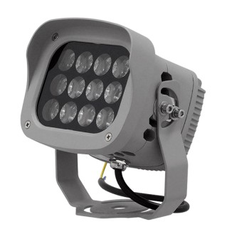 GLOBOSTAR® FLOOD-XENA 05015 Προβολέας Σποτ Wall Washer LED 12W 1440lm 10° AC 220-240V Αδιάβροχο IP65 Ψυχρό Λευκό 6000K - Γκρι Ανθρακί - Μ13.5 x Π11 x Υ15cm - 3 Χρόνια Εγγύηση