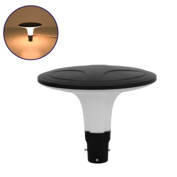 GLOBOSTAR® SQUARE 12144 Φωτιστικό Κολωνάκι Κήπου LED 100W 12000lm ?° AC 220-240V Αδιάβροχο IP65 Θερμό Λευκό 2700K - Γκρι Ανθρακί - Μ54 x Π54 x Υ45cm - 3 Χρόνια Εγγύηση