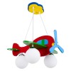 GLOBOSTAR® AIRPLANE 01575 Παιδικό Κρεμαστό Φωτιστικό Οροφής με Ντουί 3 x E27 AC 220-240V IP20 - Πολύχρωμο - Μ51 x Π49 x Υ26cm