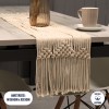 GloboStar® 35402 Μακραμέ Ράνερ Χειροποίητο Μπεζ Μ130 x Π23cm GloboStar® 35402 Μακραμέ Ράνερ Χειροποίητο Μπεζ Μ130 x Π23cm