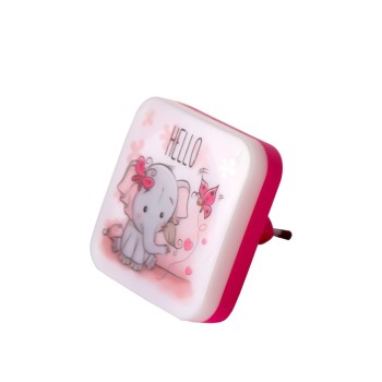 GloboStar® KIDDO 202-0001 Παιδικό Φωτιστικό Νυκτός LED 1W 95lm 120° AC220-240V IP20 Ψυχρό Λευκό 6000K - M5.5 x Π5.5 x Υ8cm - 2 Χρόνια Εγγύηση