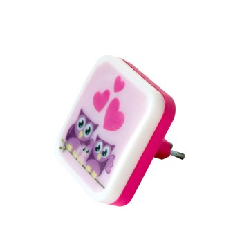 GloboStar® KIDDO 202-0002 Παιδικό Φωτιστικό Νυκτός LED 1W 95lm 120° AC220-240V IP20 Ψυχρό Λευκό 6000K- Μ5.5 x Π5.5 x Υ8cm - 2 Χρόνια Εγγύηση