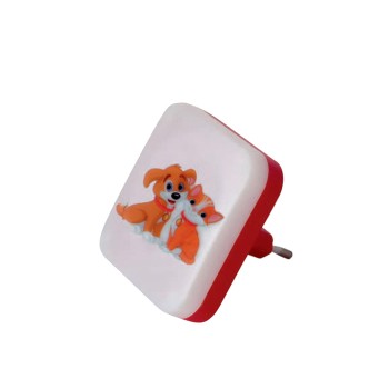 GloboStar® KIDDO 202-0008 Παιδικό Φωτιστικό Νυκτός LED 1W 95lm 120° AC220-240V IP20 Ψυχρό Λευκό 6000K - Μ5.5 x Π5.5 x Υ8cm - 2 Χρόνια Εγγύηση