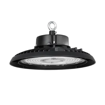 GLOBOSTAR® INDUSTRY 61502 Βιομηχανικό Φωτιστικό Καμπάνα High Bay UFO LED 200W 30000lm SDCM<5 90° AC 85-265V Αδιάβροχο IP65 IK08 Φυσικό Λευκό 5000K - 338 x Sanan Opto SMD Chip & TÜV SÜD Driver - Μαύρο Χυτό Αλουμίνιο - Μ30 x Π30 x Υ16cm - 5 Χρόνια Εγγύησ