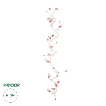 GloboStar® Artificial Garden MANGOLIA FLOWER VINE 21473 Τεχνητό Διακοσμητικό Κλαδί Μανόλιας  Y300cm