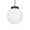 GLOBOSTAR® AGROS 61591 Μοντέρνο Κρεμαστό Φωτιστικό Οροφής με Ντουί 1 x E27 AC 220-240V IP65 - Λευκό & Μάυρο - Μ20 x Π20 x Υ22cm
