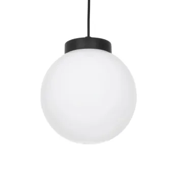 GLOBOSTAR® AGROS 61591 Κρεμαστό Φωτιστικό Οροφής Κήπου με Ντουί 1 x E27 AC 220-240V Αδιάβροχο IP65 - Λευκό & Μάυρο - Μ20 x Π20 x Υ22cm