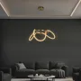 kelvo® GLOW 61658 Μοντέρνο Κρεμαστό Φωτιστικό Οροφής LED 36W 3600lm 360° AC 220-240V IP20 Ρυθμιζόμενο Λευκό CCT με Χειριστήριο από 2700K έως 6000K Dimmable - Lumileds SMD Chip - Χρυσό Πλατίνα & Λευκό Νήμα - Μ60 x Π60 x Υ45cm - 3 Χρόνια Εγγύηση