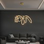 kelvo® GLOW 61660 Μοντέρνο Κρεμαστό Φωτιστικό Οροφής LED 69W 6900lm 360° AC 220-240V IP20 Ρυθμιζόμενο Λευκό CCT με Χειριστήριο από 2700K έως 6000K Dimmable - Lumileds SMD Chip - Χρυσό Πλατίνα & Λευκό Νήμα - Μ100 x Π100 x Υ70cm - 3 Χρόνια Εγγύηση