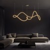 kelvo® GLOW 61668 Μοντέρνο Κρεμαστό Φωτιστικό Οροφής LED 65W 6500lm 360° AC 220-240V IP20 Ρυθμιζόμενο Λευκό CCT με Χειριστήριο από 2700K έως 6000K Dimmable - Lumileds SMD Chip - Χρυσό Πλατίνα & Λευκό Νήμα - Μ150 x Π150 x Υ80cm - 3 Χρόνια Εγγύηση