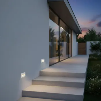 kelvo STEPART KLV-101-0082 Χωνευτό Φωτιστικό Σκαλοπατιού / Διαδρόμου LED 3W 375lm 45° AC 220-240V Αδιάβροχο IP65 Θερμό Λευκό 2700K - Lumileds SMD Chip & TÜV SÜD Driver - Λευκό Ματ - Μ10.5 x Π4.5 x Υ6cm / Q9.12 x 4.49cm - 5 Χρόνια Εγγύηση