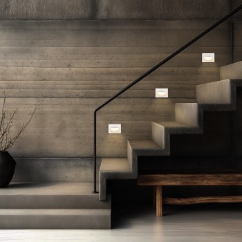 kelvo STEPART KLV-101-0085 Χωνευτό Φωτιστικό Σκαλοπατιού / Διαδρόμου LED 6W 750lm 45° AC 220-240V Αδιάβροχο IP65 Θερμό Λευκό 2700K - Lumileds SMD Chip & TÜV SÜD Driver - Λευκό Ματ - Μ11.5 x Π5.3 x Υ8.3cm / Q10.63 x 7.61cm - 5 Χρόνια Εγγύηση