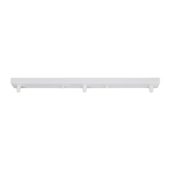 GLOBOSTAR WALLBASE 77522 Γραμμική Μεταλλική Ροζέτα για Κρέμαση 3 Φωτιστικών - Λευκό - Μ50 x Π5 x Υ2cm