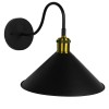 GLOBOSTAR® ANBET 01121 Vintage Φωτιστικό Τοίχου - Απλίκα με Ντουί 1 x E27 AC 220-240V IP20 - Μαύρο & Χρυσό - Μ26 x Π38 x Υ27cm GLOBOSTAR® ANBET 01121 Vintage Φωτιστικό Τοίχου - Απλίκα με Ντουί 1 x E27 AC 220-240V IP20 - Μαύρο & Χρυσό - Μ26 x Π38 x Υ27cm