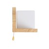 GloboStar® AMITY 01366 Μοντέρνο Επιτοίχιο Φωτιστικό Απλίκα Μονόφωτο 1 x E27 IP20 Μπεζ Ξύλο με Λευκό Γυαλί - Μ30 x Π14.5 x Υ15cm GloboStar® AMITY 01366 Μοντέρνο Επιτοίχιο Φωτιστικό Απλίκα Μονόφωτο 1 x E27 IP20 Μπεζ Ξύλο με Λευκό Γυαλί - Μ30 x Π14.5 x Υ15cm