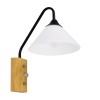 GloboStar® ALESSIA 01457 Μοντέρνο Επιτοίχιο Φωτιστικό Απλίκα Μονόφωτο 1 x E27 IP20 Μαύρο Μέταλλο, Λευκό Γυαλί με Μπεζ Ξύλο - Μ18 x Π26 x Υ29cm GloboStar® ALESSIA 01457 Μοντέρνο Επιτοίχιο Φωτιστικό Απλίκα Μονόφωτο 1 x E27 IP20 Μαύρο Μέταλλο, Λευκό Γυαλί με Μπεζ Ξύλο - Μ18 x Π26 x Υ29cm