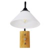 GloboStar® ALESSIA 01457 Μοντέρνο Επιτοίχιο Φωτιστικό Απλίκα Μονόφωτο 1 x E27 IP20 Μαύρο Μέταλλο, Λευκό Γυαλί με Μπεζ Ξύλο - Μ18 x Π26 x Υ29cm GloboStar® ALESSIA 01457 Μοντέρνο Επιτοίχιο Φωτιστικό Απλίκα Μονόφωτο 1 x E27 IP20 Μαύρο Μέταλλο, Λευκό Γυαλί με Μπεζ Ξύλο - Μ18 x Π26 x Υ29cm