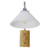 GloboStar® ALESSIA 01459 Μοντέρνο Επιτοίχιο Φωτιστικό Απλίκα Μονόφωτο 1 x E27 IP20 Ασημί Μέταλλο, Λευκό Γυαλί με Μπεζ Ξύλο - Μ18 x Π26 x Υ29cm GloboStar® ALESSIA 01459 Μοντέρνο Επιτοίχιο Φωτιστικό Απλίκα Μονόφωτο 1 x E27 IP20 Ασημί Μέταλλο, Λευκό Γυαλί με Μπεζ Ξύλο - Μ18 x Π26 x Υ29cm