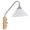 GloboStar® ALESSIA 01459 Μοντέρνο Επιτοίχιο Φωτιστικό Απλίκα Μονόφωτο 1 x E27 IP20 Ασημί Μέταλλο, Λευκό Γυαλί με Μπεζ Ξύλο - Μ18 x Π26 x Υ29cm GloboStar® ALESSIA 01459 Μοντέρνο Επιτοίχιο Φωτιστικό Απλίκα Μονόφωτο 1 x E27 IP20 Ασημί Μέταλλο, Λευκό Γυαλί με Μπεζ Ξύλο - Μ18 x Π26 x Υ29cm