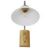 GloboStar® ALESSIA 01459 Μοντέρνο Επιτοίχιο Φωτιστικό Απλίκα Μονόφωτο 1 x E27 IP20 Ασημί Μέταλλο, Λευκό Γυαλί με Μπεζ Ξύλο - Μ18 x Π26 x Υ29cm GloboStar® ALESSIA 01459 Μοντέρνο Επιτοίχιο Φωτιστικό Απλίκα Μονόφωτο 1 x E27 IP20 Ασημί Μέταλλο, Λευκό Γυαλί με Μπεζ Ξύλο - Μ18 x Π26 x Υ29cm