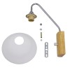 GloboStar® ALESSIA 01459 Μοντέρνο Επιτοίχιο Φωτιστικό Απλίκα Μονόφωτο 1 x E27 IP20 Ασημί Μέταλλο, Λευκό Γυαλί με Μπεζ Ξύλο - Μ18 x Π26 x Υ29cm GloboStar® ALESSIA 01459 Μοντέρνο Επιτοίχιο Φωτιστικό Απλίκα Μονόφωτο 1 x E27 IP20 Ασημί Μέταλλο, Λευκό Γυαλί με Μπεζ Ξύλο - Μ18 x Π26 x Υ29cm