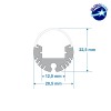 GloboStar® 70817-1M Κρεμαστό Προφίλ Αλουμινίου Ανοδιωμένο με Οβάλ Λευκό Οπάλ Κάλυμμα για 1 Σειρά Ταινίας LED Πατητό - Press On 1 Μέτρο GloboStar® 70817-1M Κρεμαστό Προφίλ Αλουμινίου Ανοδιωμένο με Οβάλ Λευκό Οπάλ Κάλυμμα για 1 Σειρά Ταινίας LED Πατητό - Press On 1 Μέτρο