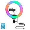 GloboStar® 75800 Professional Digital Ring Light Φ20cm LED SMD 20W 2000lm 180° DC 5V με Καλώδιο Τροφοδοσίας USB - Ενσωματωμένο Χειριστήριο Εναλλαγής Χρωμάτων & 1 Βάση Τηλεφώνου - Πολύχρωμο RGBW+WW Dimmable GloboStar® 75800 Professional Digital Ring Light Φ20cm LED SMD 20W 2000lm 180° DC 5V με Καλώδιο Τροφοδοσίας USB - Ενσωματωμένο Χειριστήριο Εναλλαγής Χρωμάτων & 1 Βάση Τηλεφώνου - Πολύχρωμο RGBW+WW Dimmable