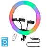 GloboStar® 75803 Professional Digital Ring Light Φ36cm LED SMD 50W 5000lm 180° DC 5V με Καλώδιο Τροφοδοσίας USB - Ενσωματωμένο και Ασύρματο Χειριστήριο RF 2.4Ghz Εναλλαγής Χρωμάτων & 3 Βάσεις Τηλεφώνου - Πολύχρωμο RGBW+WW Dimmable GloboStar® 75803 Professional Digital Ring Light Φ36cm LED SMD 50W 5000lm 180° DC 5V με Καλώδιο Τροφοδοσίας USB - Ενσωματωμένο και Ασύρματο Χειριστήριο RF 2.4Ghz Εναλλαγής Χρωμάτων & 3 Βάσεις Τηλεφώνου - Πολύχρωμο RGBW+WW Dimmable