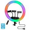 GloboStar® 75804 Professional Digital Ring Light Φ36cm LED SMD 50W 5000lm 180° AC 230V με Καλώδιο Τροφοδοσίας Πρίζας - Ασύρματο Χειριστήριο RF 2.4Ghz Εναλλαγής Χρωμάτων & 3 Βάσεις Τηλεφώνου - Πολύχρωμο RGBW+WW Dimmable GloboStar® 75804 Professional Digital Ring Light Φ36cm LED SMD 50W 5000lm 180° AC 230V με Καλώδιο Τροφοδοσίας Πρίζας - Ασύρματο Χειριστήριο RF 2.4Ghz Εναλλαγής Χρωμάτων & 3 Βάσεις Τηλεφώνου - Πολύχρωμο RGBW+WW Dimmable