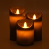 GloboStar® 79559 ΣΕΤ 3 Διακοσμητικών Realistic Κεριών Παραφίνης με LED Εφέ Κινούμενης Φλόγας - Μπαταρίας & Ασύρματο Χειριστήριο IR Γκρι με Ασημένιες Ρίγες Θερμό Λευκό 3000K Dimmable GloboStar® 79559 ΣΕΤ 3 Διακοσμητικών Realistic Κεριών Παραφίνης με LED Εφέ Κινούμενης Φλόγας - Μπαταρίας & Ασύρματο Χειριστήριο IR Γκρι με Ασημένιες Ρίγες Θερμό Λευκό 3000K Dimmable