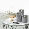 GloboStar® 79559 ΣΕΤ 3 Διακοσμητικών Realistic Κεριών Παραφίνης με LED Εφέ Κινούμενης Φλόγας - Μπαταρίας & Ασύρματο Χειριστήριο IR Γκρι με Ασημένιες Ρίγες Θερμό Λευκό 3000K Dimmable GloboStar® 79559 ΣΕΤ 3 Διακοσμητικών Realistic Κεριών Παραφίνης με LED Εφέ Κινούμενης Φλόγας - Μπαταρίας & Ασύρματο Χειριστήριο IR Γκρι με Ασημένιες Ρίγες Θερμό Λευκό 3000K Dimmable