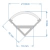GLOBOSTAR® ALP-CORNER LINEO 70815-3M Επιφανειακό Γωνιακό Προφίλ Αλουμινίου με Λευκό Γαλακτερό Πατητό Κάλυμμα για Ταινίες LED IP20 - Ασημί & Λευκό - Μ300 x Π1.6 x Υ1.6cm - Πακέτο 5 Τεμαχίων GLOBOSTAR® ALP-CORNER LINEO 70815-3M Επιφανειακό Γωνιακό Προφίλ Αλουμινίου με Λευκό Γαλακτερό Πατητό Κάλυμμα για Ταινίες LED IP20 - Ασημί & Λευκό - Μ300 x Π1.6 x Υ1.6cm - Πακέτο 5 Τεμαχίων