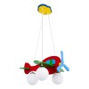 GLOBOSTAR® AIRPLANE 01575 Παιδικό Κρεμαστό Φωτιστικό Οροφής με Ντουί 3 x E27 AC 220-240V IP20 - Πολύχρωμο - Μ51 x Π49 x Υ26cm