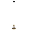GLOBOSTAR® AKRON 10001133 Μοντέρνο Κρεμαστό Φωτιστικό Οροφής με Ντουί 1 x E27 AC 220-240V IP20 - Μπεζ & Μαύρο - Μ19 x Π19 x Υ22cm